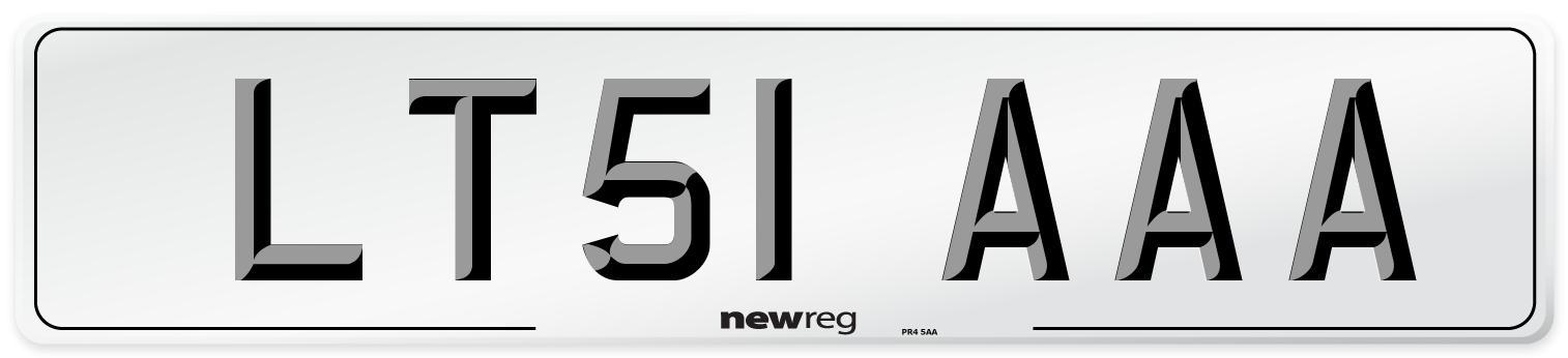 LT51 AAA Number Plate from New Reg